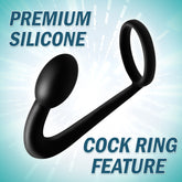 Prostatic Play Explorer Silicone Cock Ring and Prostate Plug